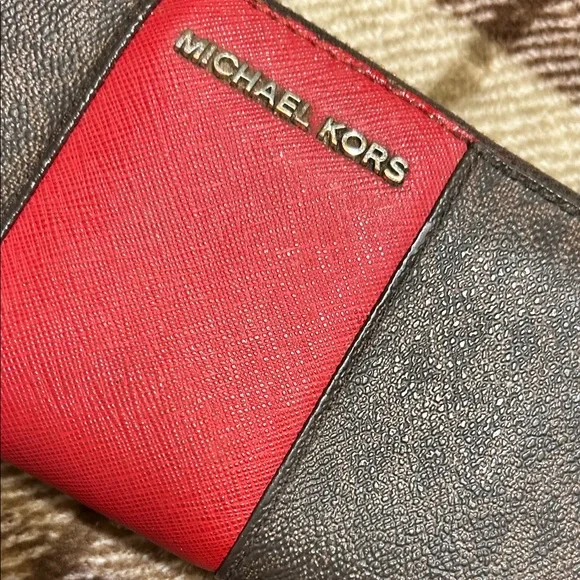 Michael Kors Red and Brown Wallet - Picture 10 of 10